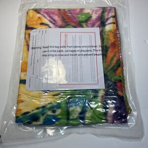Easterseals Tie Dye Fleece Blanket NIP Lap Throw Multicolor New Sealed Unknown